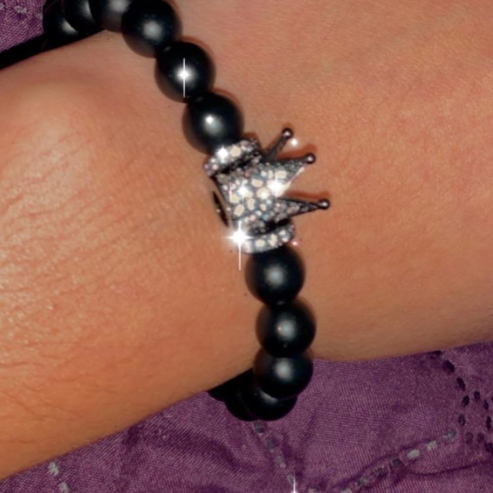 Royalty matte black bracelet